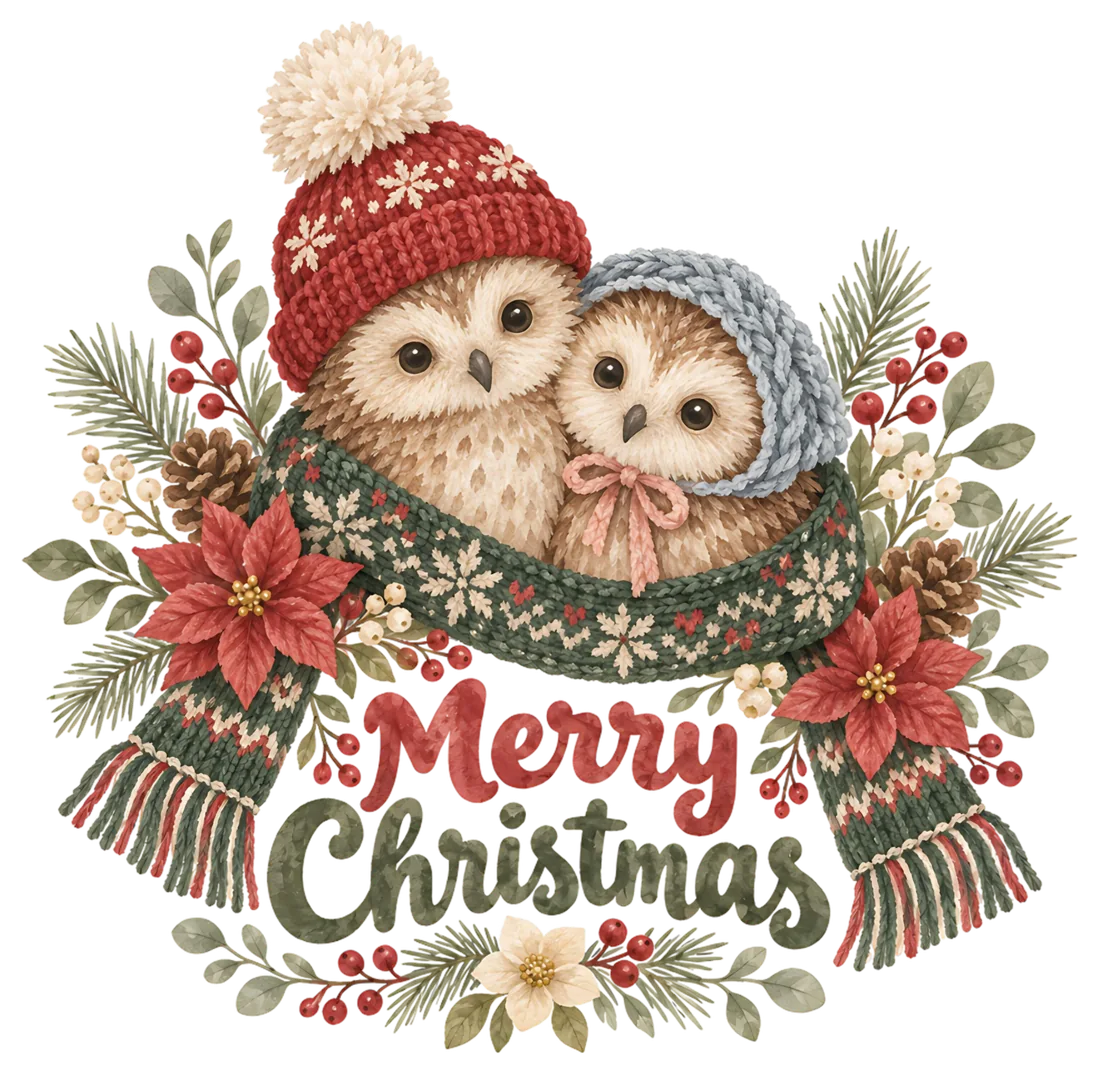 Christmas Woodland Animals, clipart