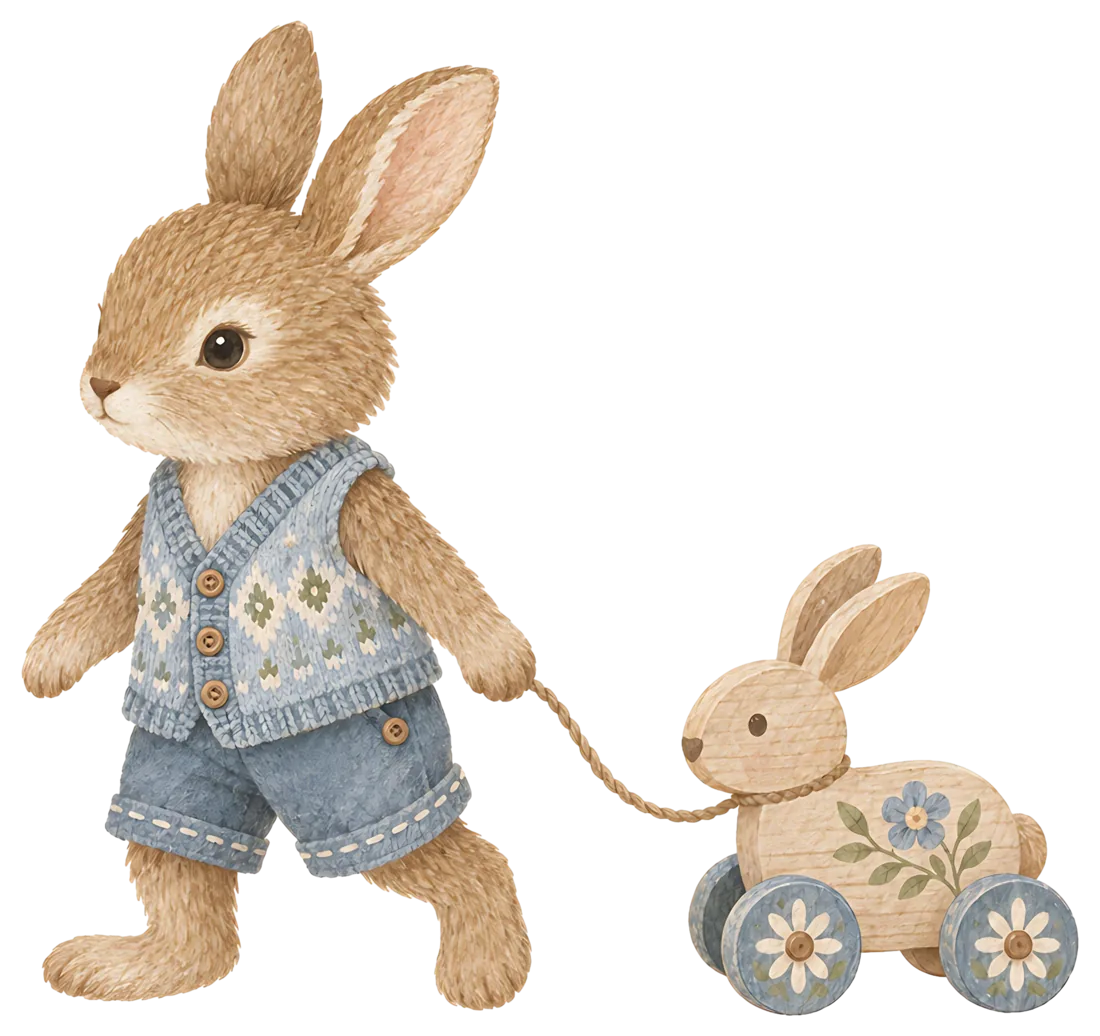 Vintage Rabbit, clipart